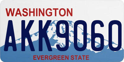 WA license plate AKK9060