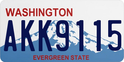 WA license plate AKK9115