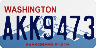 WA license plate AKK9473
