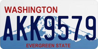 WA license plate AKK9579