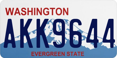 WA license plate AKK9644