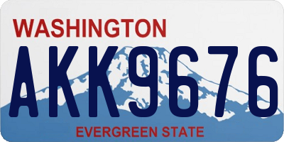 WA license plate AKK9676