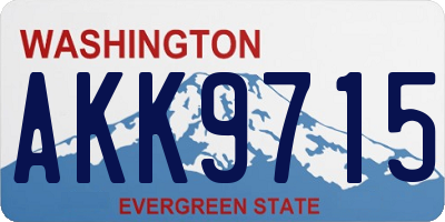 WA license plate AKK9715