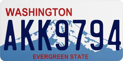 WA license plate AKK9794
