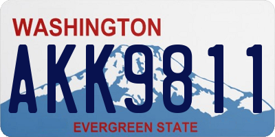 WA license plate AKK9811
