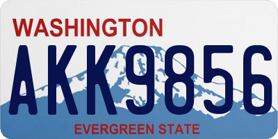 WA license plate AKK9856