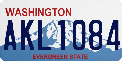 WA license plate AKL1084