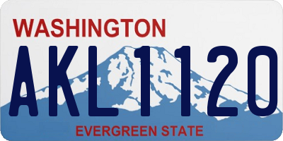 WA license plate AKL1120