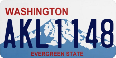 WA license plate AKL1148