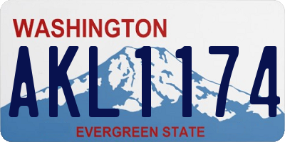 WA license plate AKL1174
