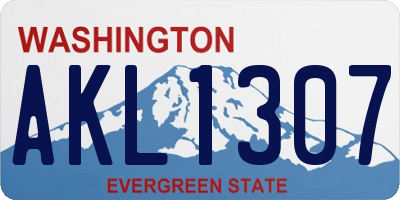 WA license plate AKL1307