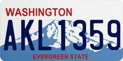 WA license plate AKL1359