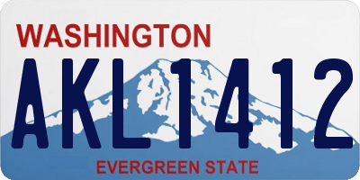 WA license plate AKL1412