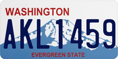 WA license plate AKL1459