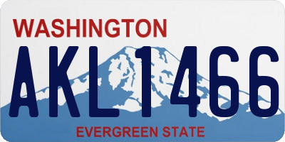 WA license plate AKL1466