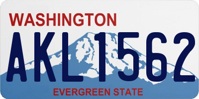 WA license plate AKL1562