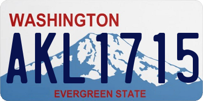 WA license plate AKL1715