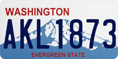 WA license plate AKL1873