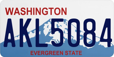 WA license plate AKL5084