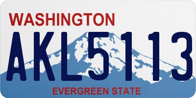 WA license plate AKL5113
