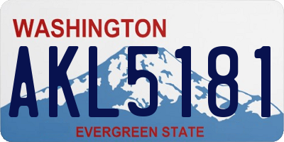 WA license plate AKL5181