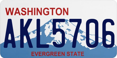 WA license plate AKL5706