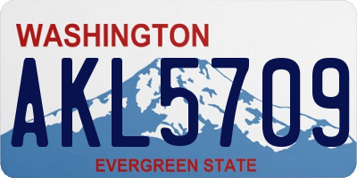 WA license plate AKL5709