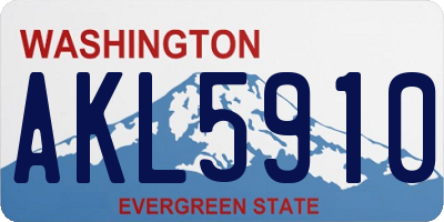 WA license plate AKL5910
