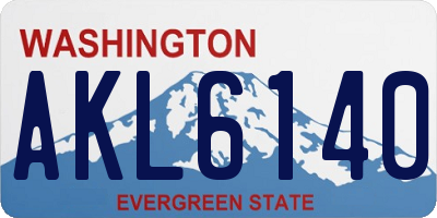 WA license plate AKL6140