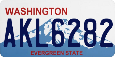 WA license plate AKL6282