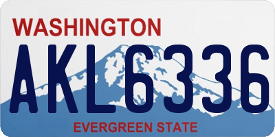 WA license plate AKL6336