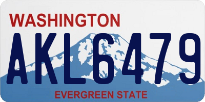 WA license plate AKL6479