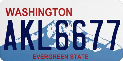 WA license plate AKL6677