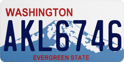 WA license plate AKL6746