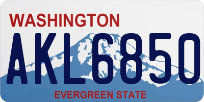 WA license plate AKL6850