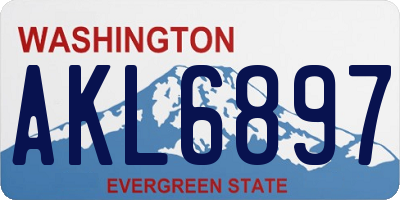 WA license plate AKL6897