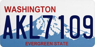 WA license plate AKL7109
