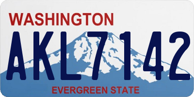 WA license plate AKL7142
