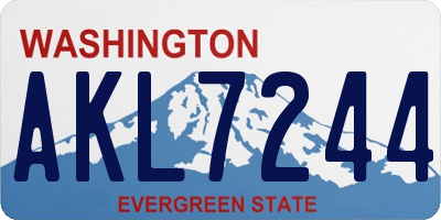 WA license plate AKL7244