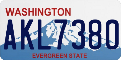 WA license plate AKL7380