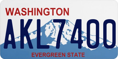 WA license plate AKL7400