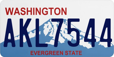 WA license plate AKL7544