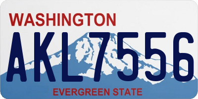 WA license plate AKL7556