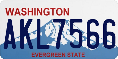 WA license plate AKL7566