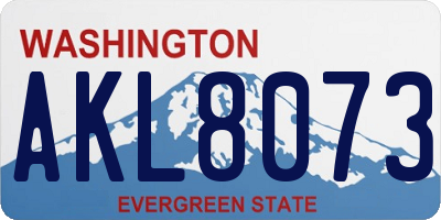 WA license plate AKL8073