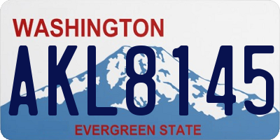 WA license plate AKL8145