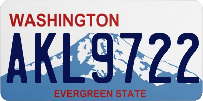 WA license plate AKL9722