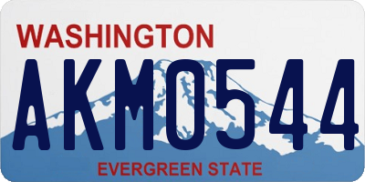 WA license plate AKM0544