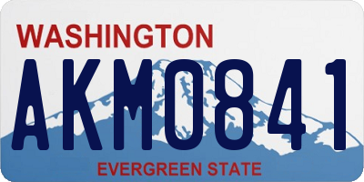 WA license plate AKM0841