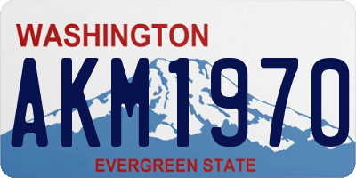 WA license plate AKM1970